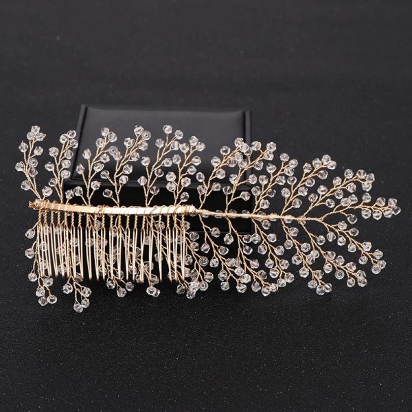 Golden Vine Crystal Hairpiece - Image 3
