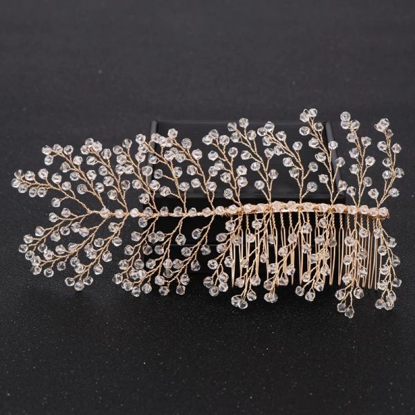 Golden Vine Crystal Hairpiece - Image 4