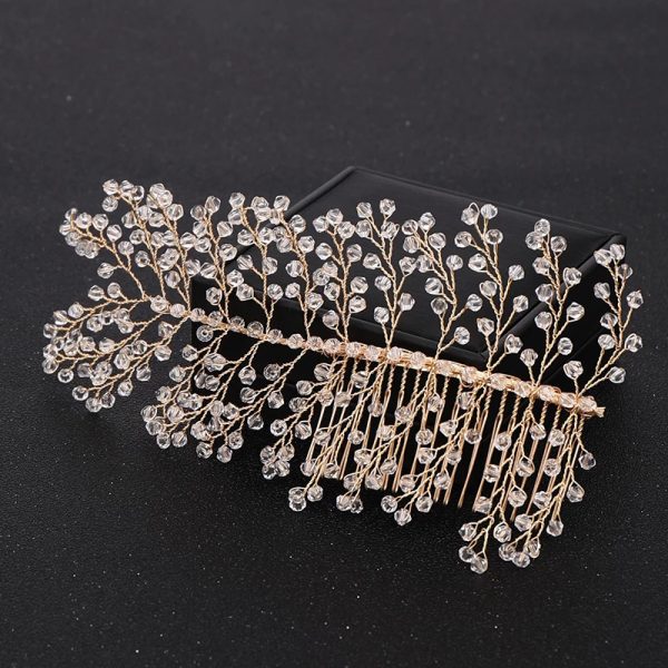 Golden Vine Crystal Hairpiece - Image 5