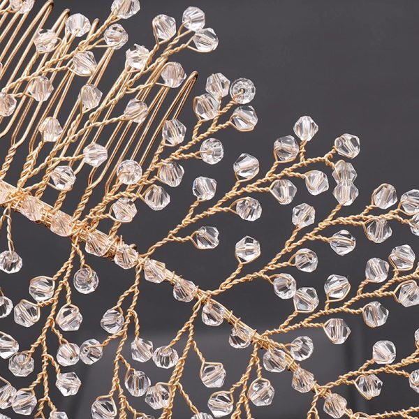 Golden Vine Crystal Hairpiece - Image 6