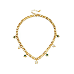 Golden Star Charm Stainless Steel Necklace
