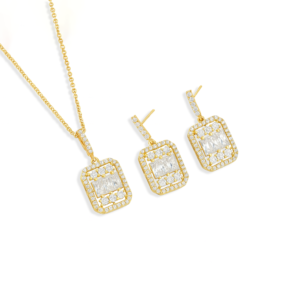Gold Radiance Zircon Jewelry Set