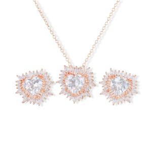 Radiant Heart Princess Zircon Jewelry Set
